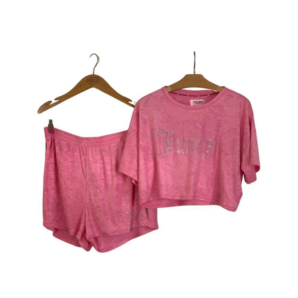 Juicy Couture Palace Pink Lounge Short Pajama Set Size Large